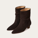 Fiona botki, czekoladowy brąz welur